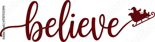 Bold and inspiring typography design with believe message in vibrant colors and classic fonts