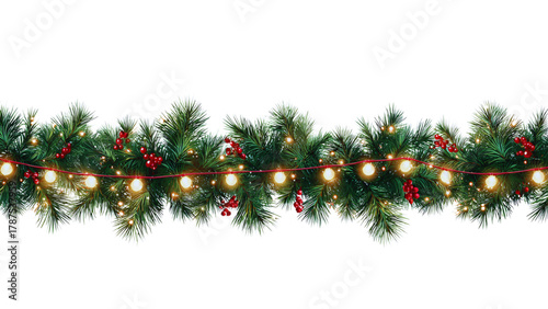 christmas tree branches with balls