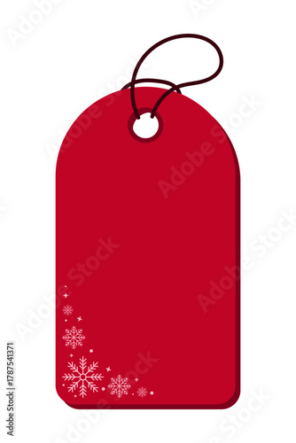 Gift winter tag. Snowflakes gift tag. Gift tag with snowflakes pattern. Sale promotion and gift card. Vector illustration