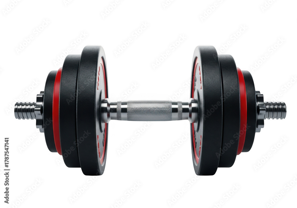Fototapeta premium 3d adjustable dumbbell set isolated on transparent background