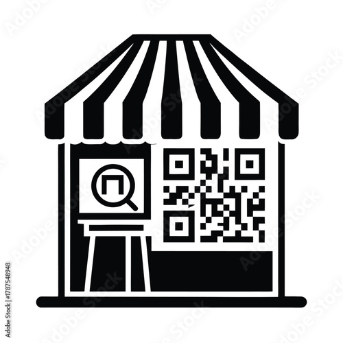 Digital Payment QR Code in Local Street Market