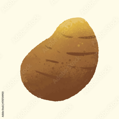 Watercolor IIlustration of an potato