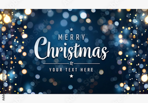 Christmas Garland Mockup With Editable Wishes Text