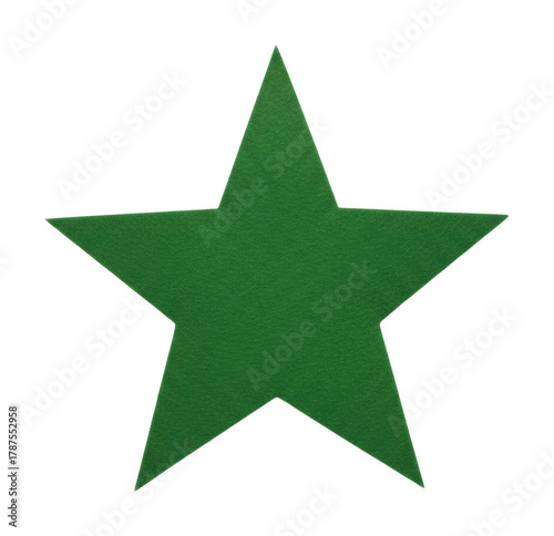Creative green star shape on graphic design concept isolated on transparent background