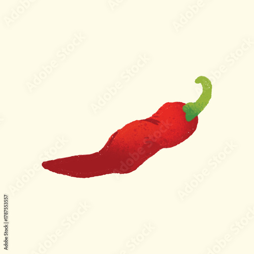 Watercolor IIlustration of an red chili