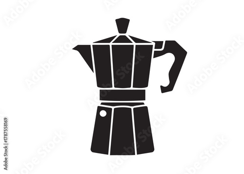 Geyser coffee maker icon, Geyser coffee maker solid vector