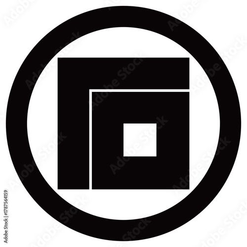 家紋です。丸に石の角字といいます。