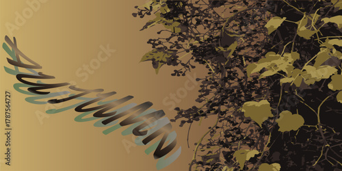 Autumn card. Background for autumn promotions. Infographics. Vector illustration
