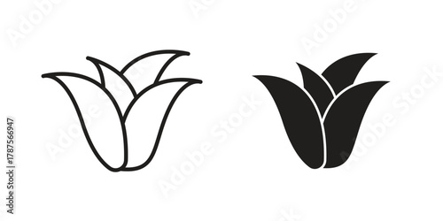 Aloe vera icon for web design, mobile apps