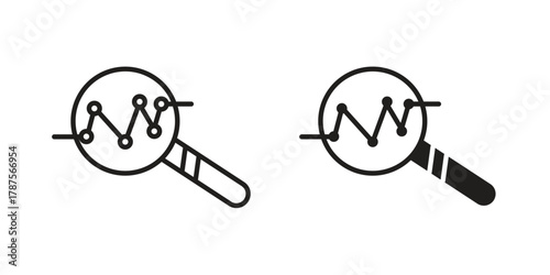 Analysis icon for web design, mobile apps