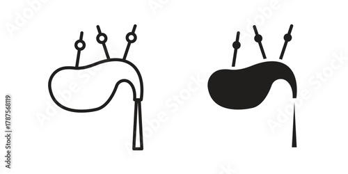 Bagpipes icon for web design, mobile apps