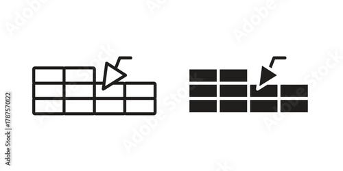 Brickwork icon for web design, mobile apps