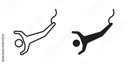 Bungee jumping icon for web design, mobile apps