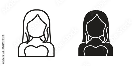 Bride icon for web design, mobile apps