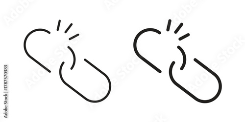 Broken link icon for web design, mobile apps