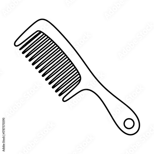 A hair comb illustration vector style coloring page