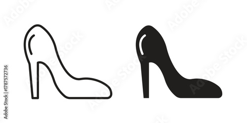 Cinderella shoe icon for web design, mobile apps