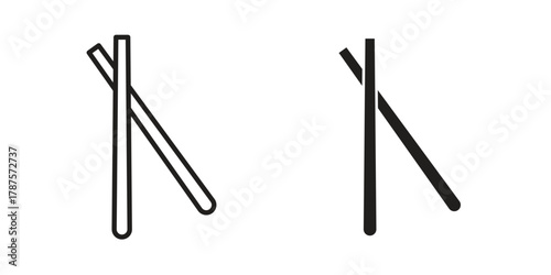 Chopsticks icon for web design, mobile apps