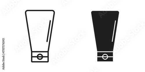 Cream tube icon for web design, mobile apps