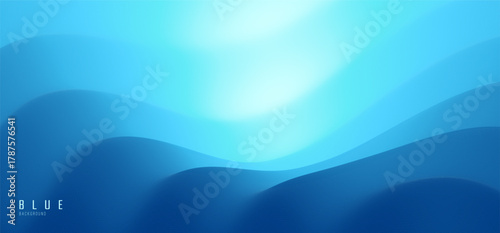 Blue abstract background. Water surface. Vector illustration for design.