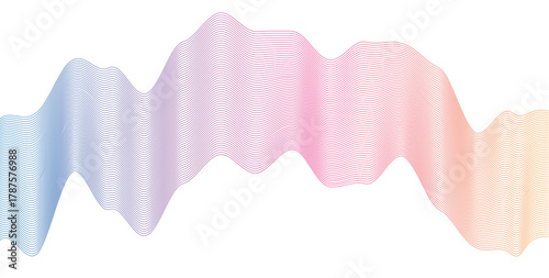Abstract colorful wave line for banner, template, wallpaper background with wave design. Vector illustration.