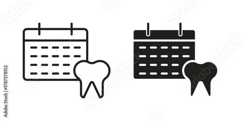 Dental appsointment icon for web design, mobile apps