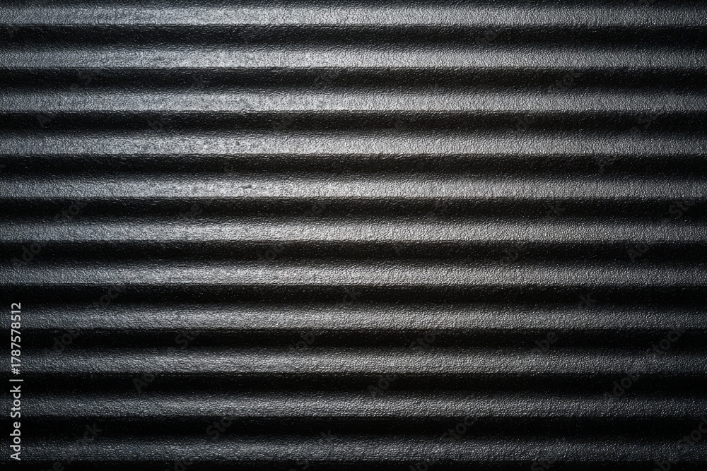 Fototapeta premium High-quality dark metal surface texture with ribbed industrial details.