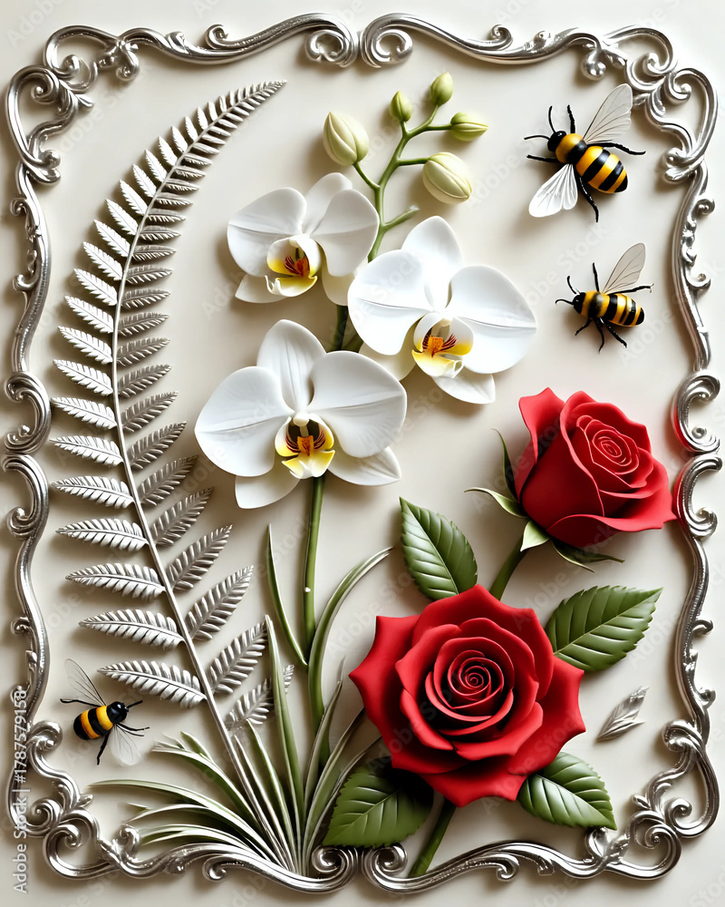 Fototapeta premium Vintage floral background