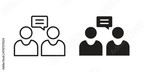 Discussion icon for web design, mobile apps