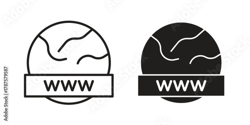 Domain icon for web design, mobile apps