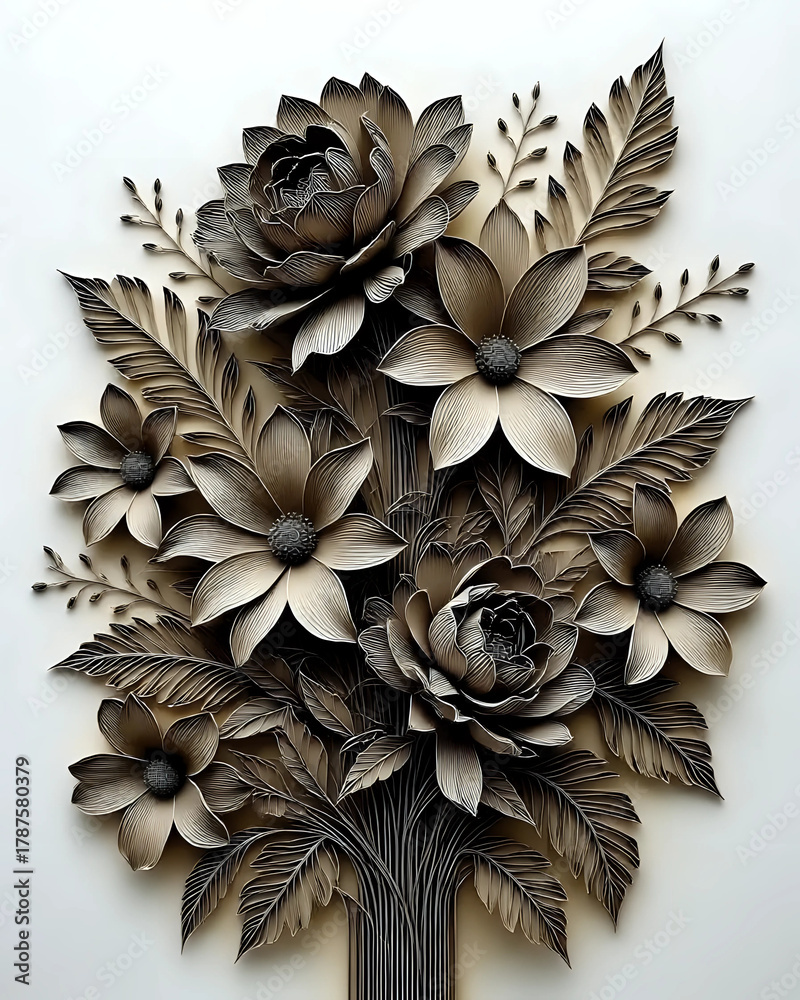 Naklejka premium Floral background 