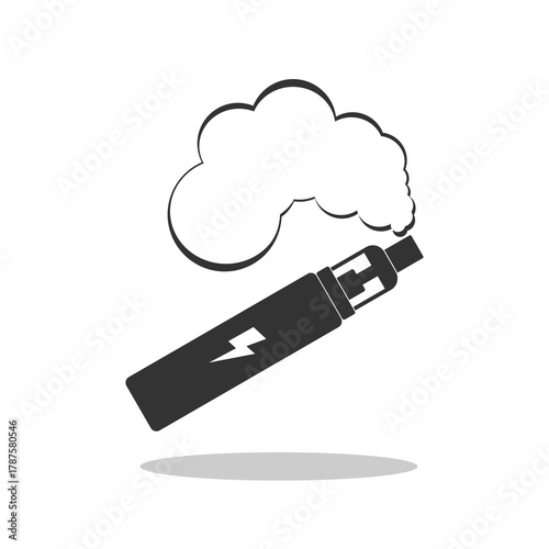 Simple Vaping icon with shadow