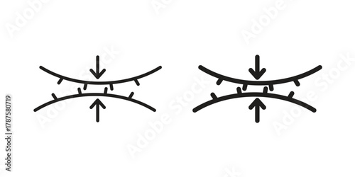 Elasticity icon for web design, mobile apps