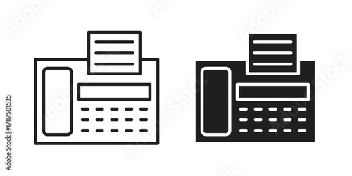 Tableau sur toile Fax machine icon for web design, mobile apps
