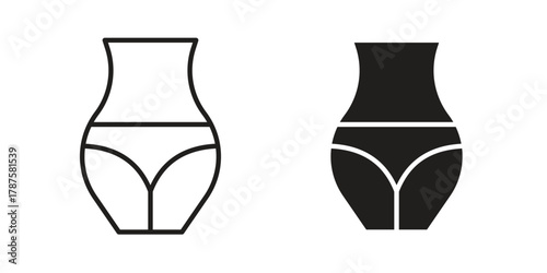 Female hips and waist icon for web design, mobile apps
