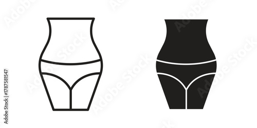 Female hips and waist icon for web design, mobile apps