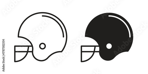 Football helmet icon for web design, mobile apps