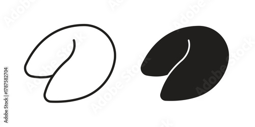 Fortune cookie icon for web design, mobile apps