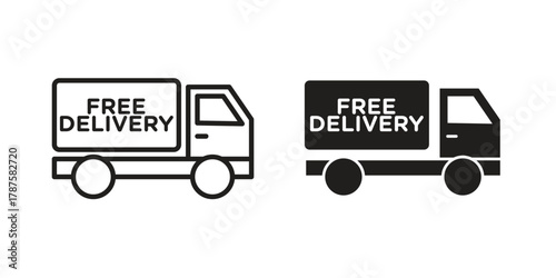 Free delivery icon for web design, mobile apps