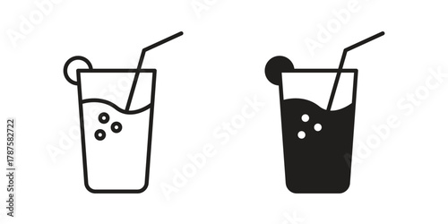 Fresh smoothie icon for web design, mobile apps