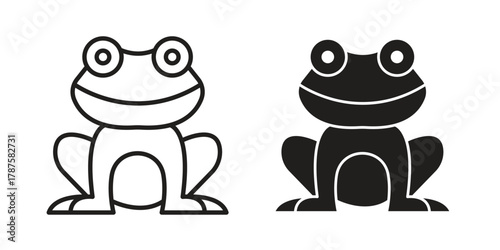 Frog icon for web design, mobile apps
