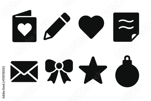 Personalized Message Icons. Personalized Messages. Filled icon set of Personalized Messages: greeting card,