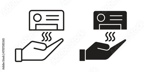 Hand dryer icon for web design, mobile apps