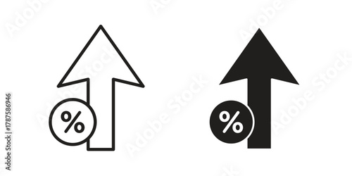 Increase rate icon for web design, mobile apps