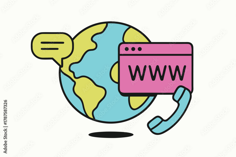 Fototapeta premium Global communication and internet concept vector