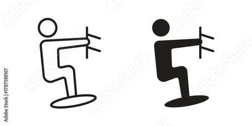 Kitesurf sign icon for web design, mobile apps