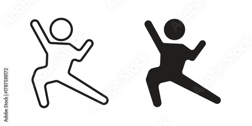 Kung fu icon for web design, mobile apps