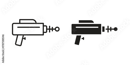 Laser gun icon for web design, mobile apps
