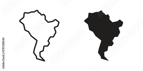 Latin america icon for web design, mobile apps