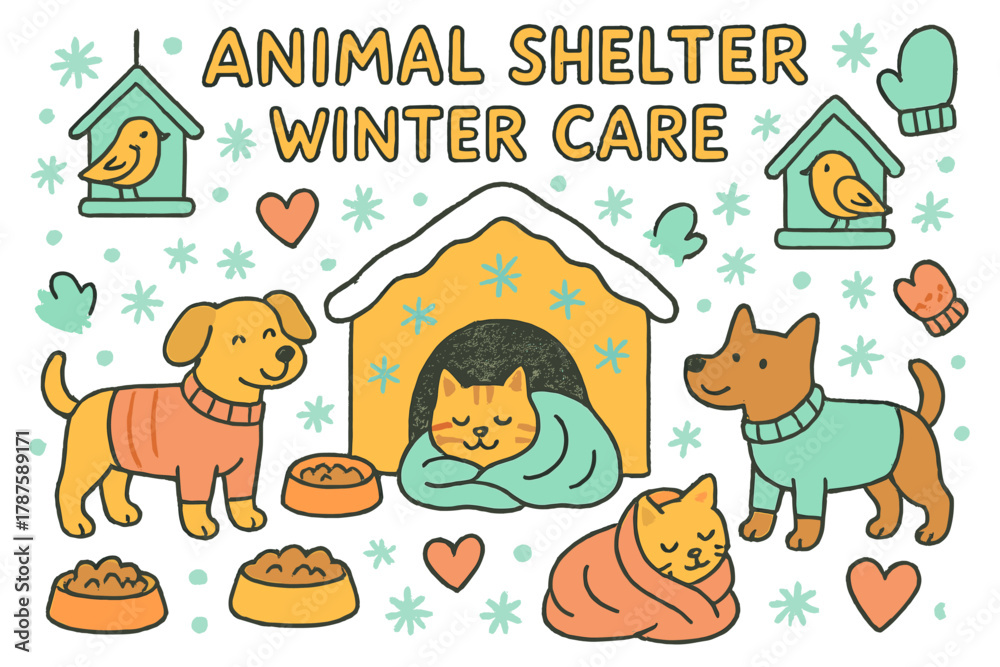Fototapeta premium Cozy Winter Shelter. 